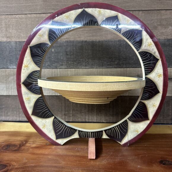 Collapsible Bowl Sun Moon Made In Honduras -flaw - Picture 2 of 10